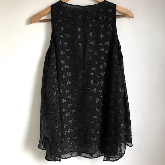 ALICE +OLIVIA Bruden Shimmery Heart Draped Top - Picture 5 of 10